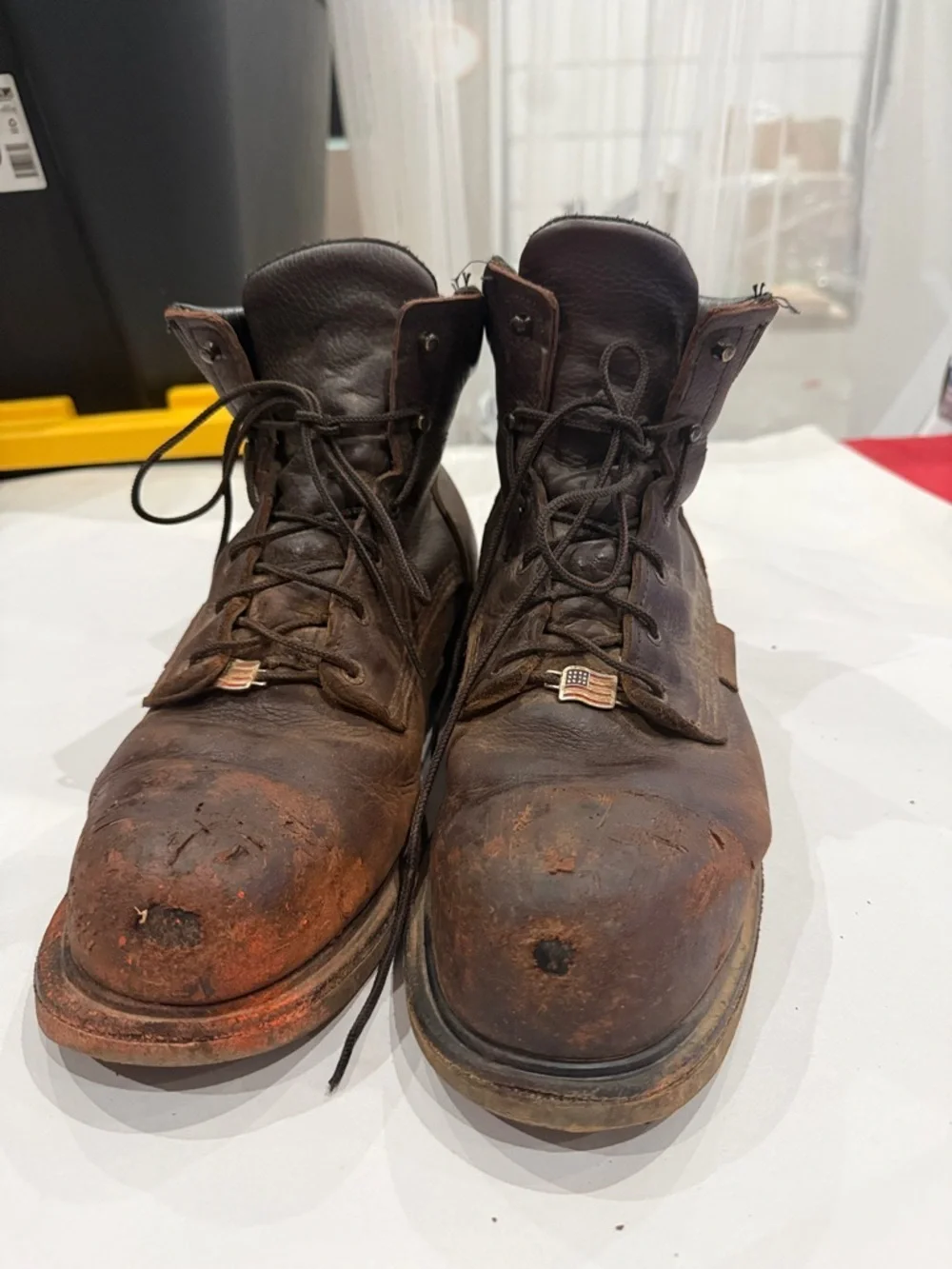 Red Wing Shoes Men's Dark Brown Leather Work Boots